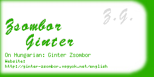 zsombor ginter business card